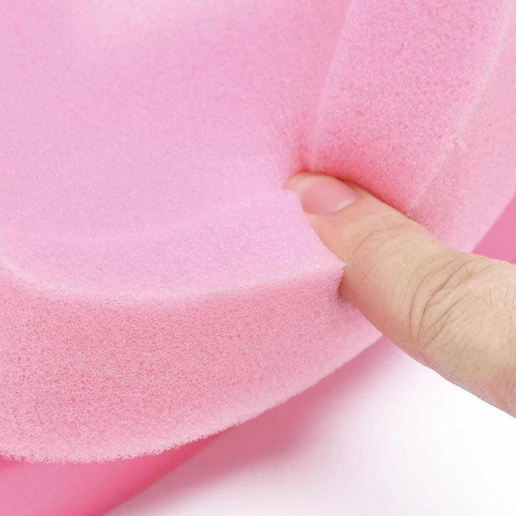 2xCute Bath Sponge Infant Bath Cushion Comfy And Skid Proof Bathing Mat Pink
