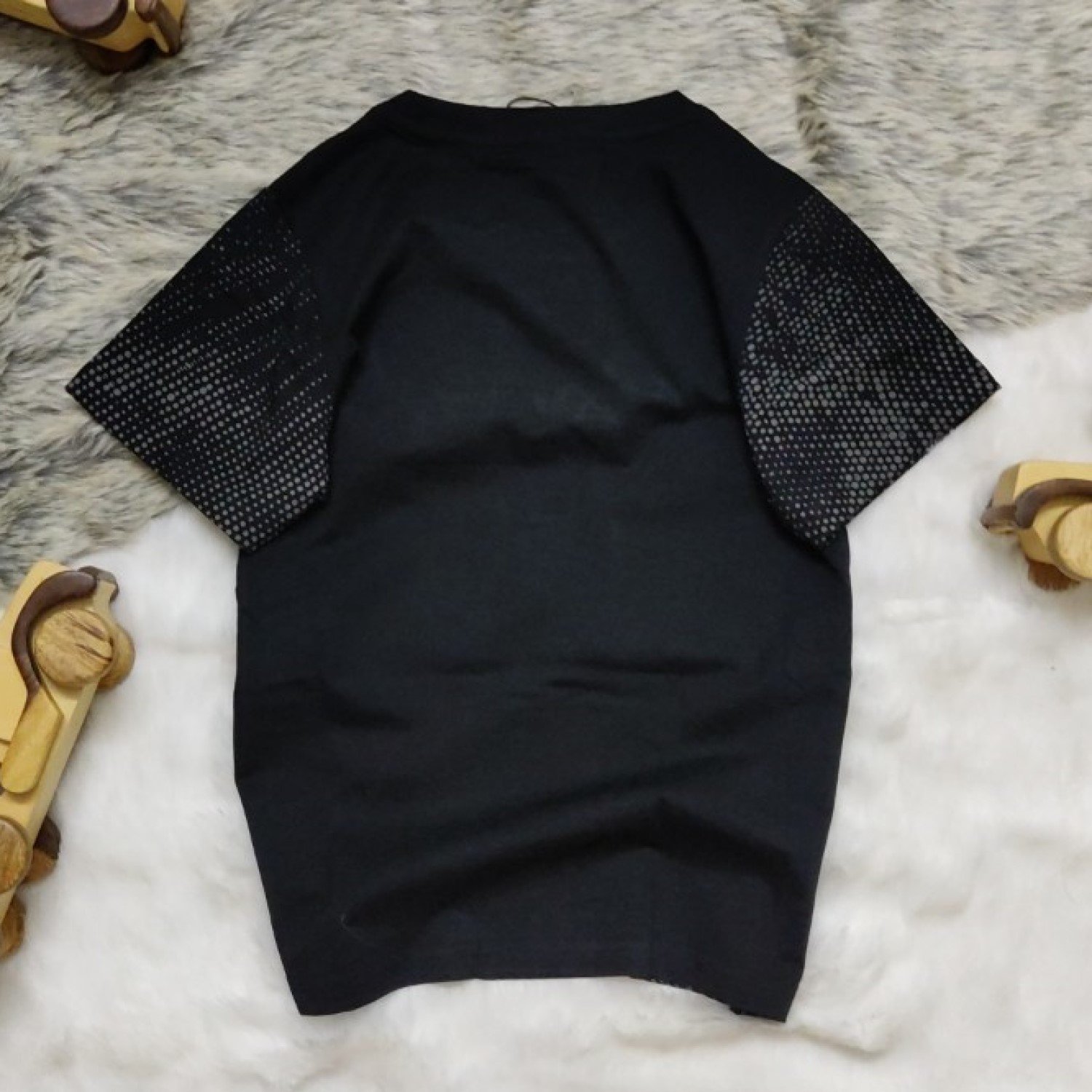 A0003226 Áo thun đen ngắn tay bé trai siêu đẹp, thun cotton 100%, từ 22-48kg