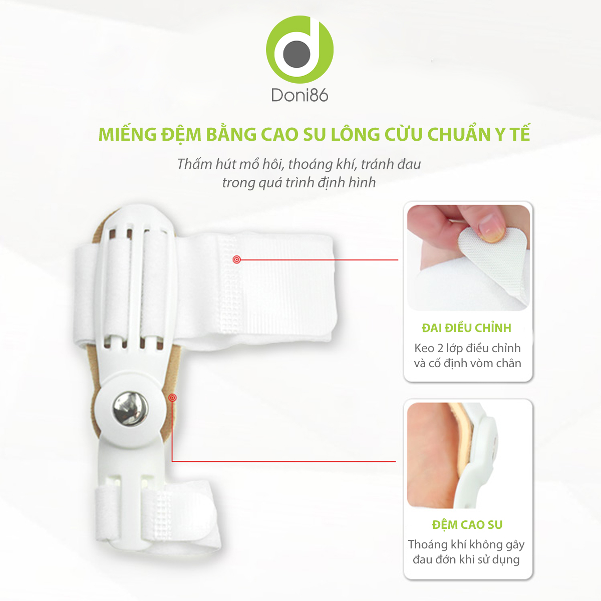 Vớ chỉnh hình bàn chân, khắc phục tình trạng đau và viêm chân, nhỏ gọn, dễ mang theo - Doni - DOPK280