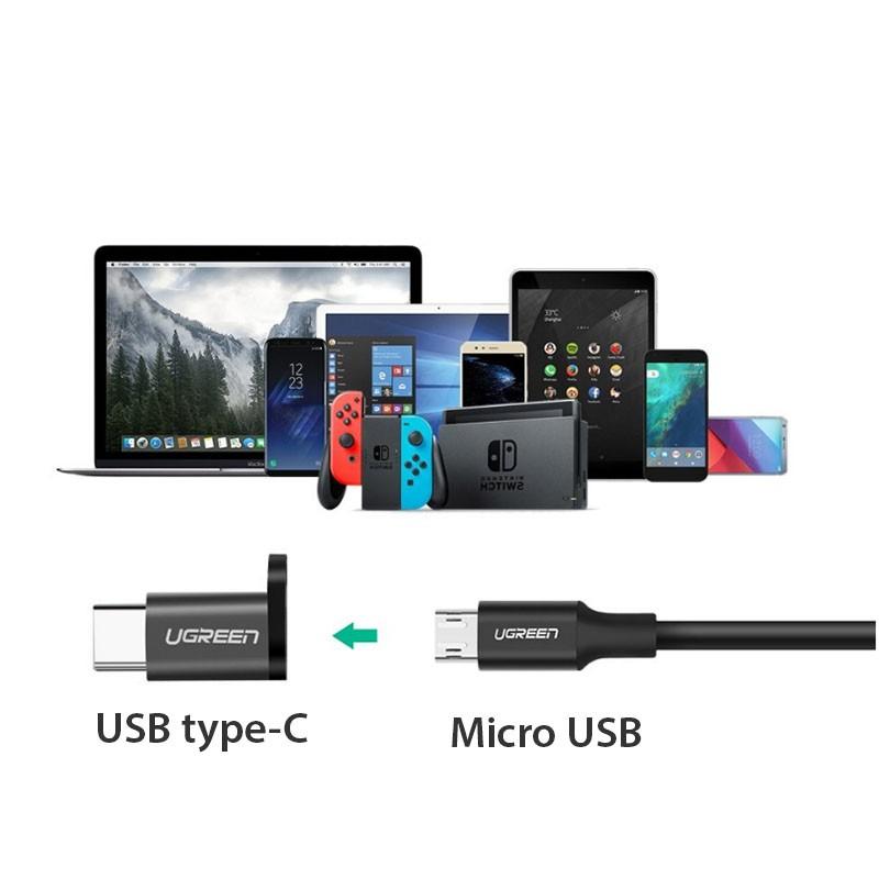 Đầu chuyển USB-C to Micro USB cao cấp Ugreen 40945 - Hàng chính hãng