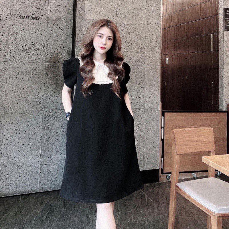 Đầm Bầu Váy Bầu cao cấp dáng Xuông Chất Lụa Hàn Mềm, siêu mát Thấm Mồ Hôi Tốt, Freesize từ 40 đến 70Kg VM6628
