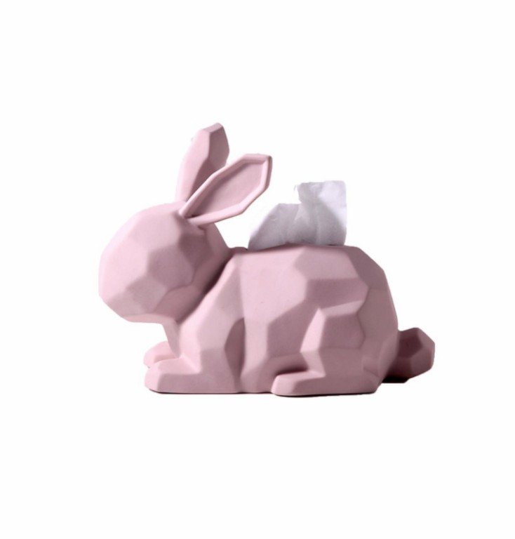 HỘP KHĂN GIẤY CHÚ THỎ 3D CERAMIC BUNNY