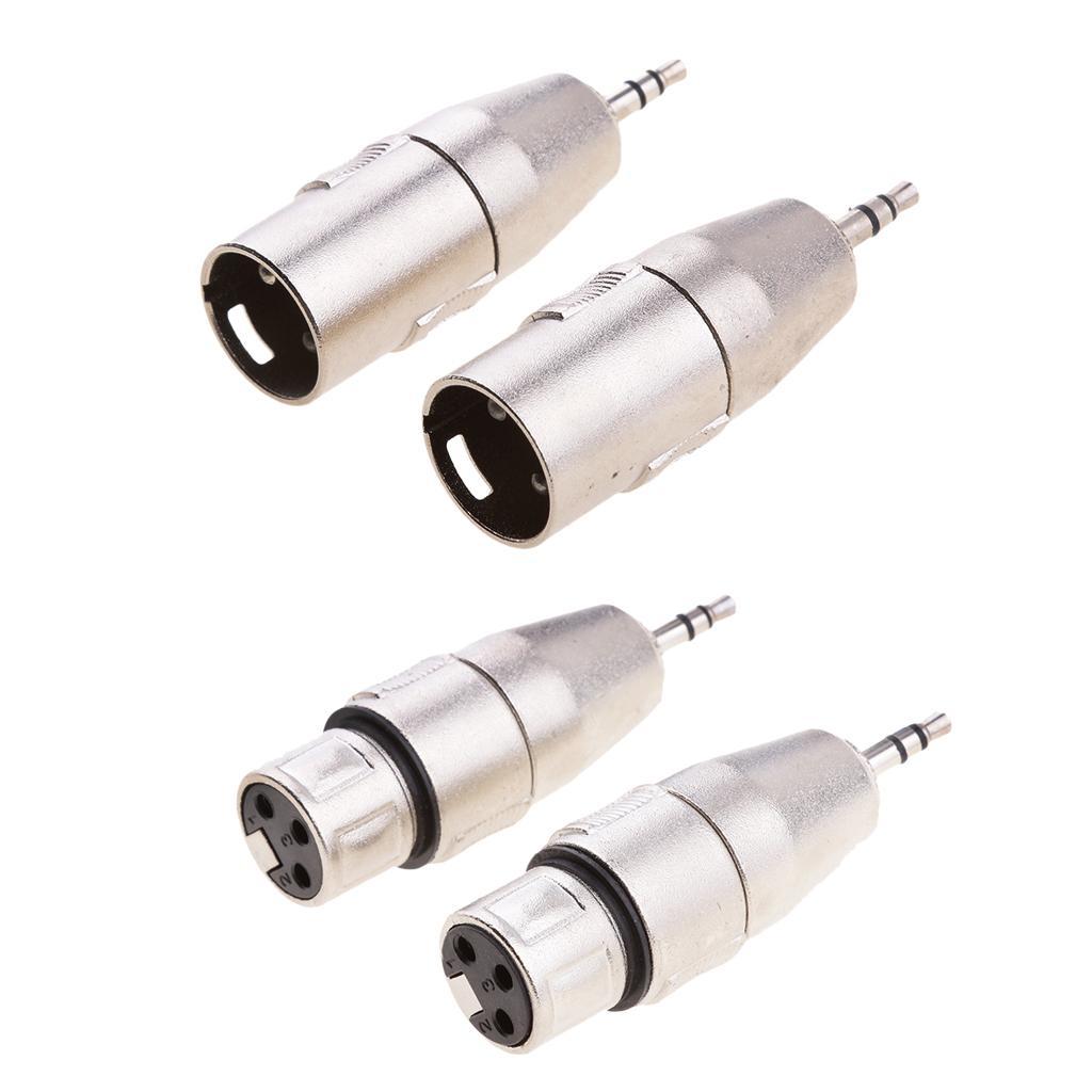 4 Pieces 3.5mm TRS to XLR Cable Adapter