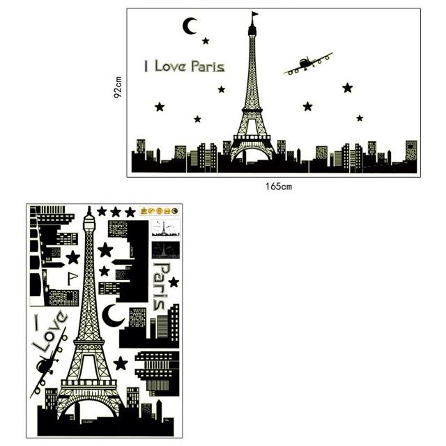 Decal dán tường thành phố Paris