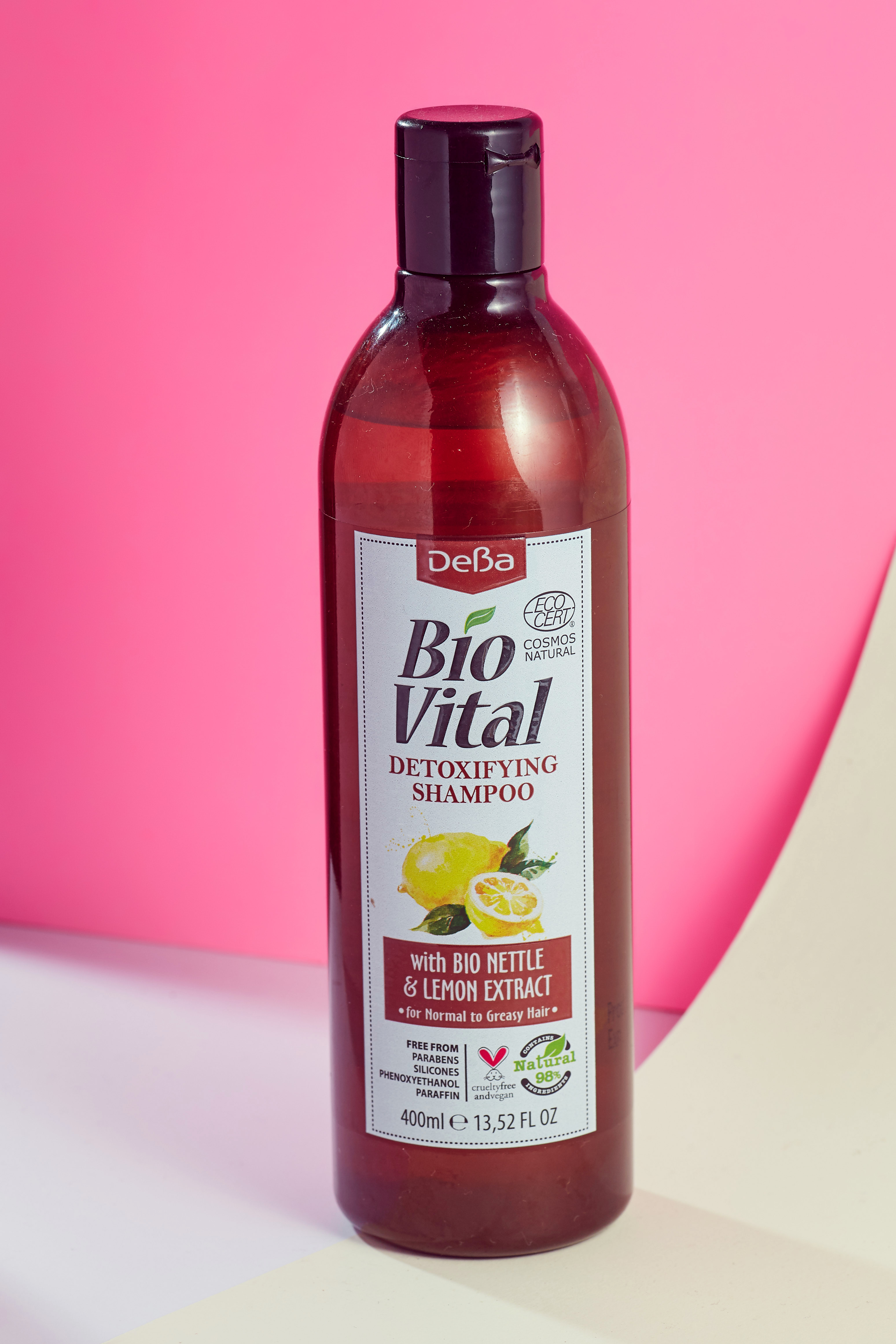 Dầu Gội Hữu Cơ Nhập Khẩu thải Độc Dành Cho Tóc Dầu Nhờn Deba Bio Vital Nettle &amp; Lemon