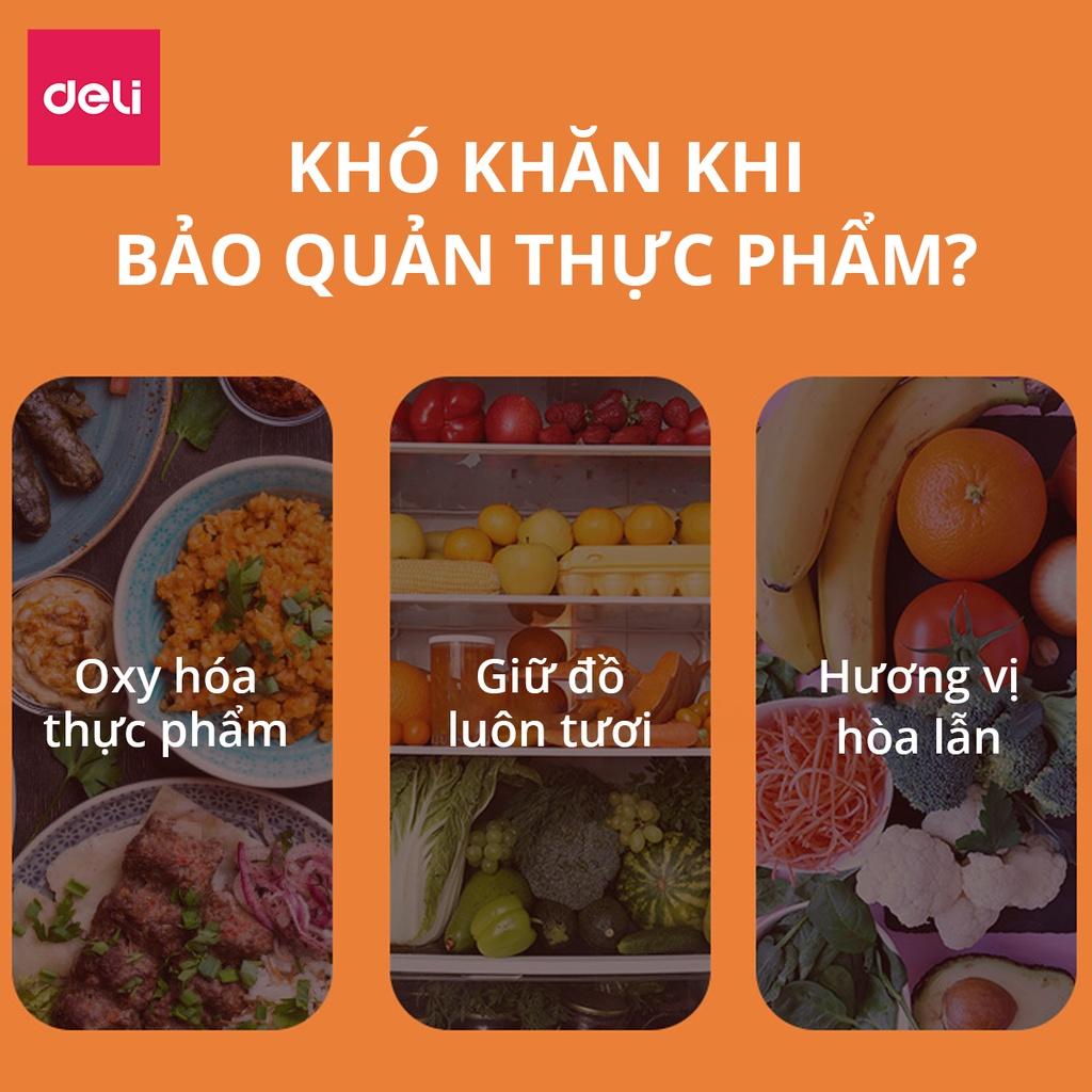 Hộp Hút Chân Không Kín Khí Bảo Quản Thực Phẩm Deli Nhựa Nguyên Sinh SAN Trong Suốt, Không Rò Rỉ, Giữ Thực Phẩm Luôn Tươi An Toàn - 14894 14895 14896