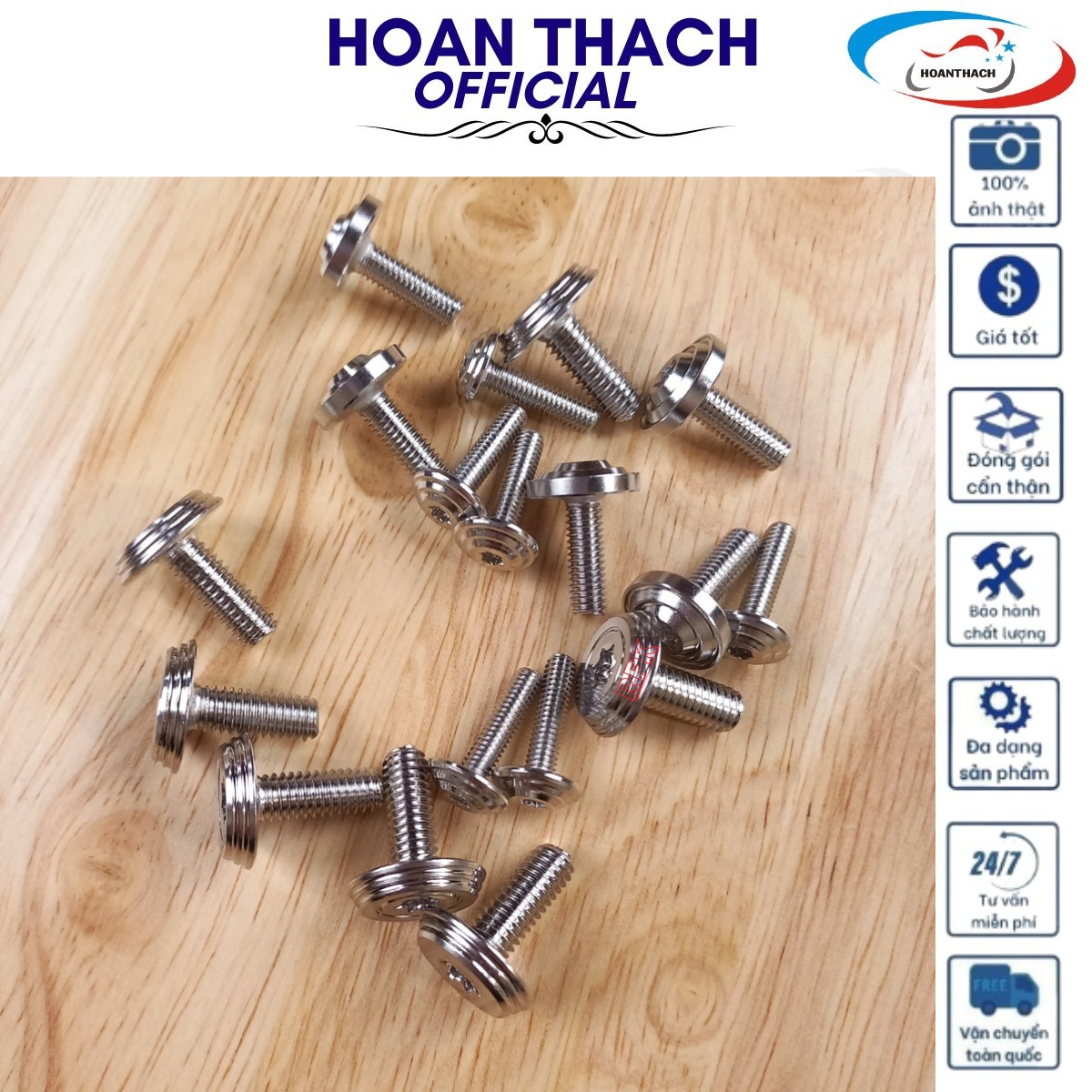 Bộ Ốc Áo Mẫu Thái Inox 304 cho xe máy Wave Alpha (18 con), HOANTHACH SP017372