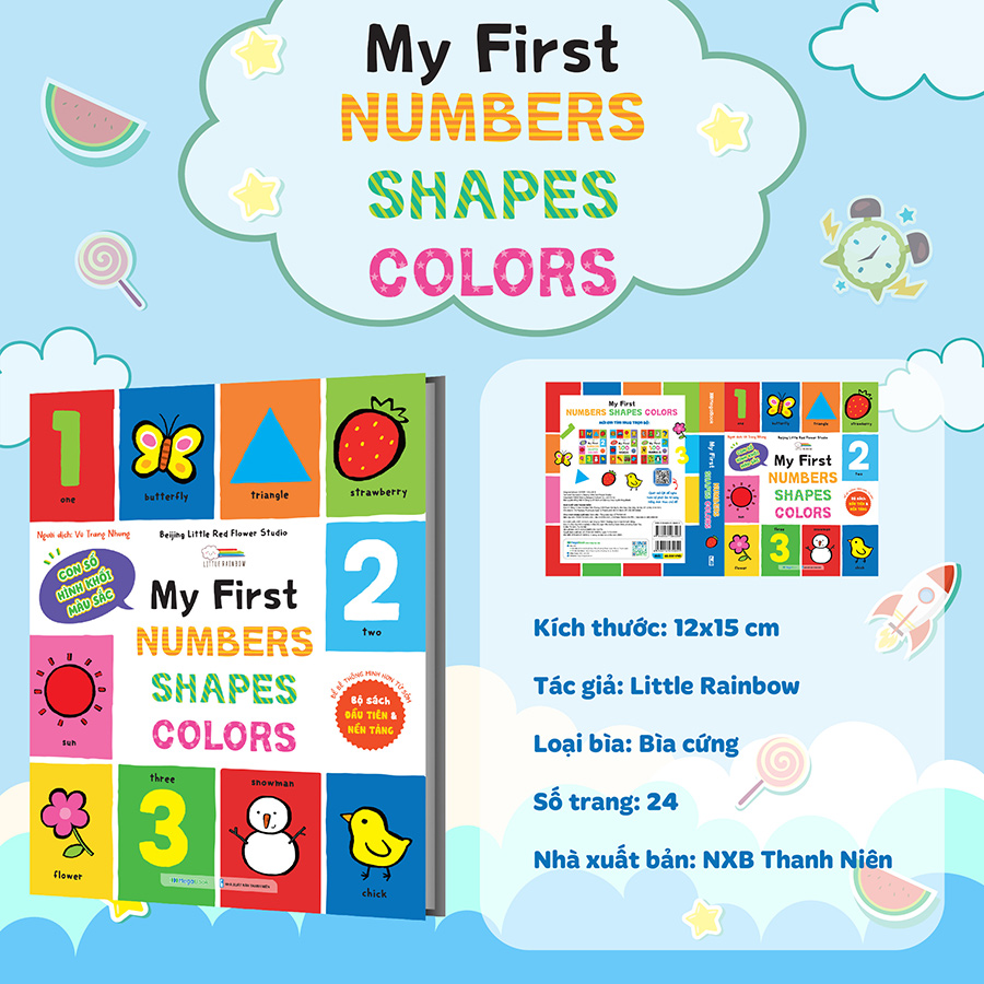 My First Numbers - Shapes - Colors - Sách Từ Vựng Đầu Đời Cho Bé