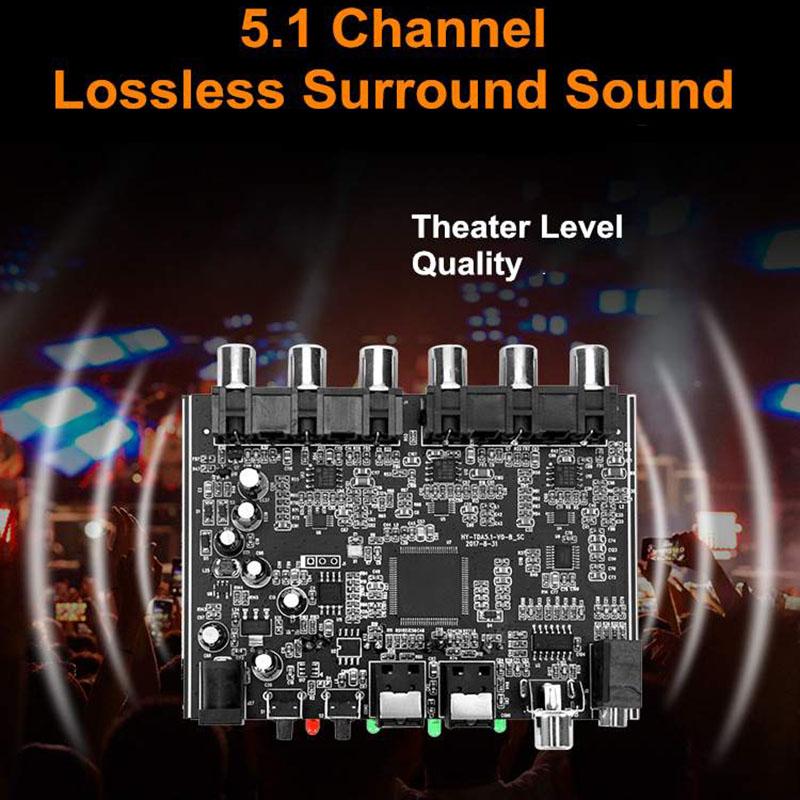 DAC Module 5.1 Kênh AC-3 PCM Quang Kỹ Thuật Số DTS RCA Âm Thanh Hifi Stereo Rạp Hát Tại Nhà Bộ Giải Mã Khuếch Đại Bộ Giải Mã