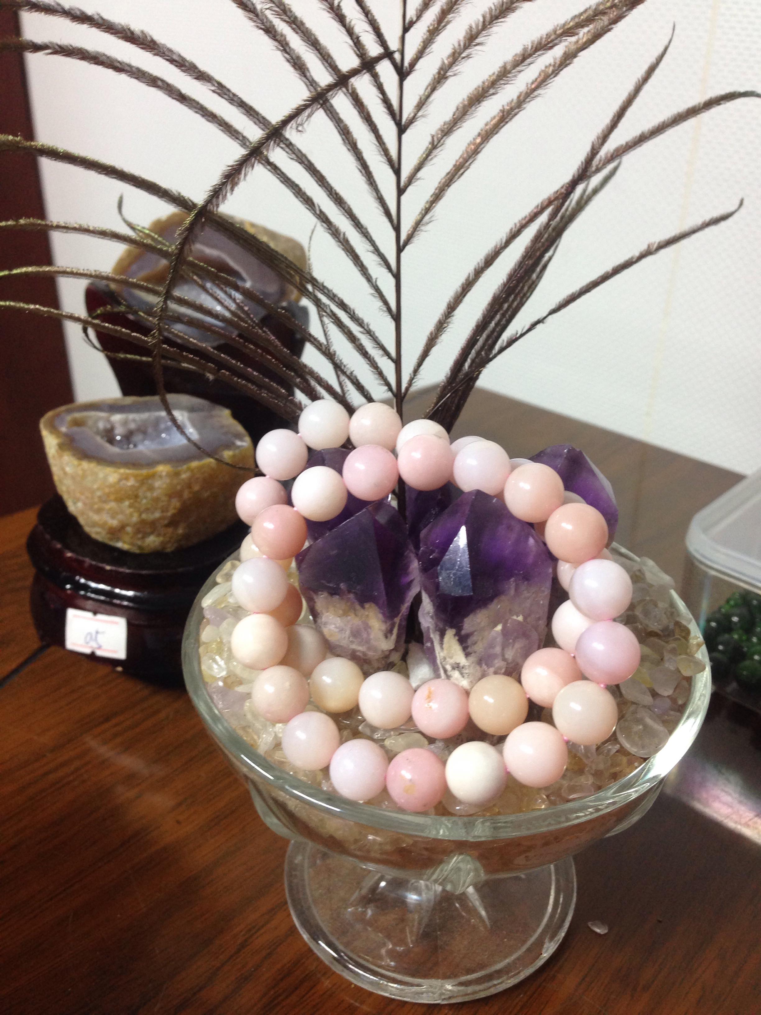 Vòng Tay Đá OPAL hồng 10mm