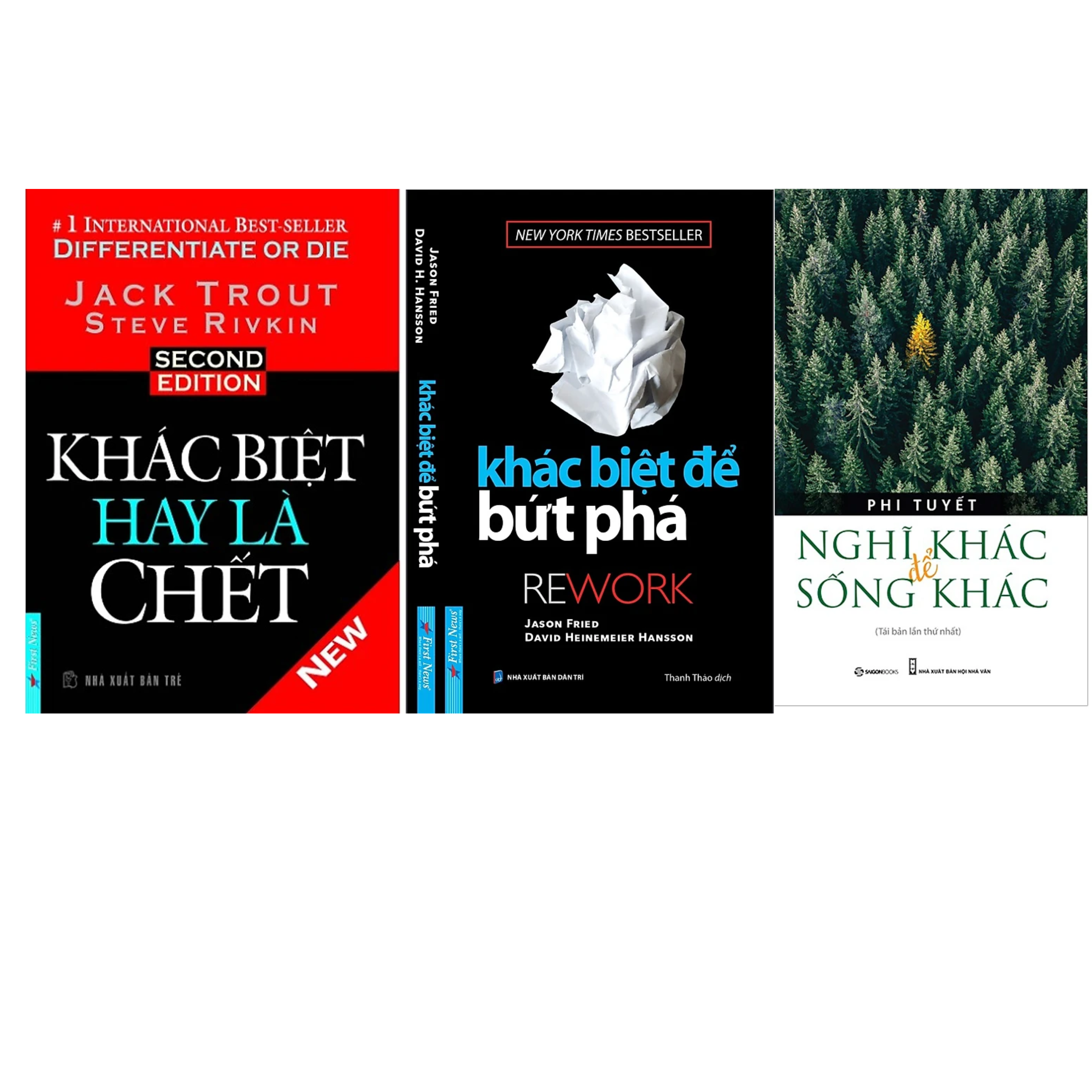 Combo 3 cuốn: Nghĩ Khác Để Sống Khác, Khác Biệt Để Bứt Phá, Khác Biệt Hay Là Chết