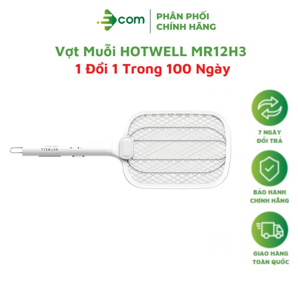 Vợt Muỗi HOTWELL MR12H3, 1 Đổi 1 Trong 100 Ngày - Hàng Chính Hãng