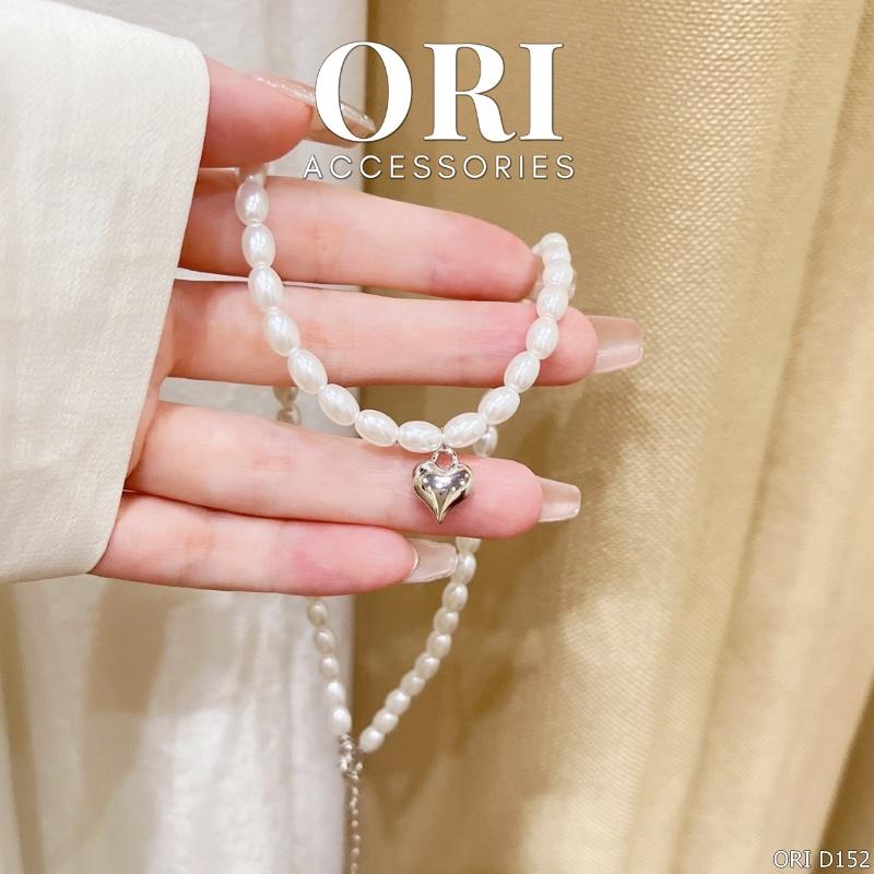 Dây chuyền nữ chuỗi hạt mặt trái tim Kiera sang trọng thời trang ORI ACCESSORIES D152