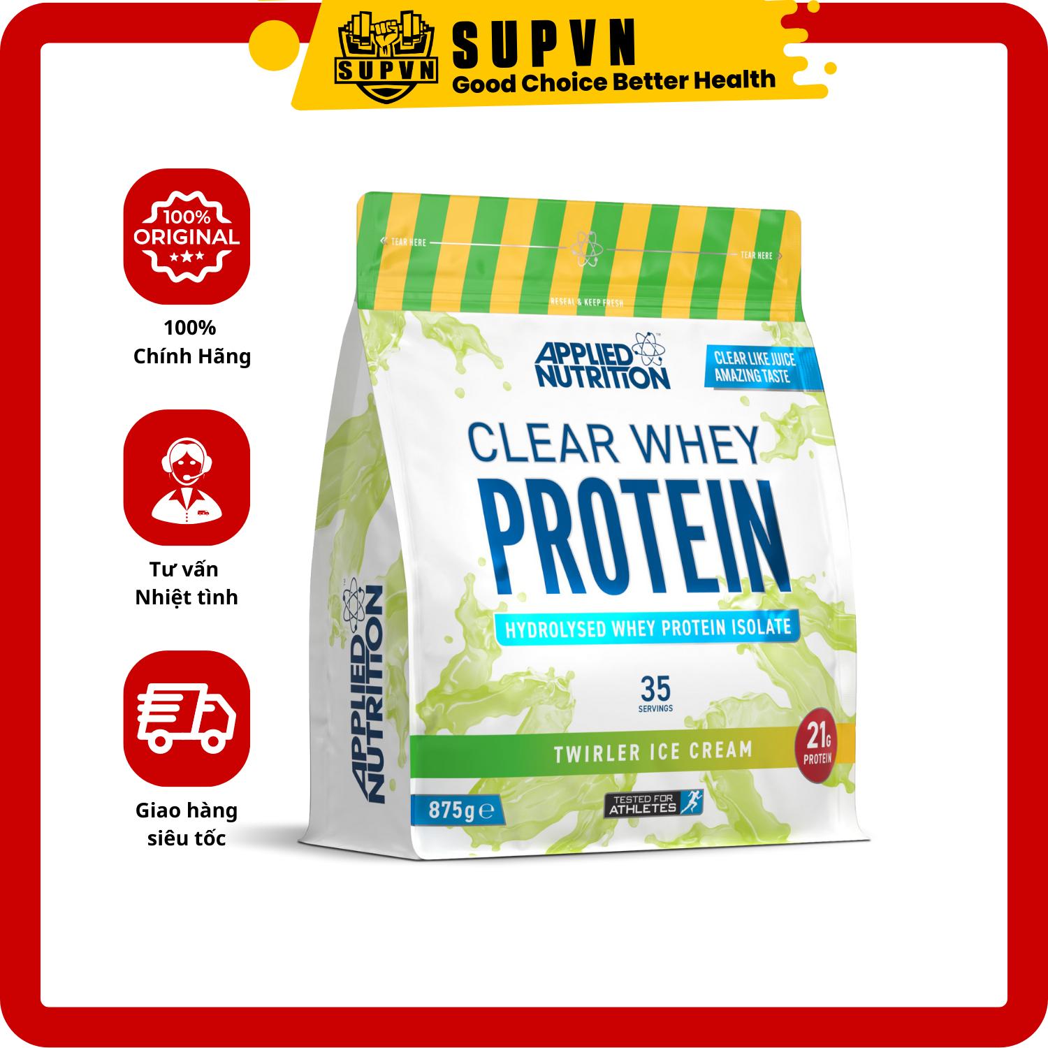 Clear Whey Protein Hyrolyzed Applied Nutrition (875G | 35 Servings) - Whey Protein Hydrolyzed Hỗ Trợ Tăng Cơ Hấp Thu Nhanh Hương Vị Trái Cây