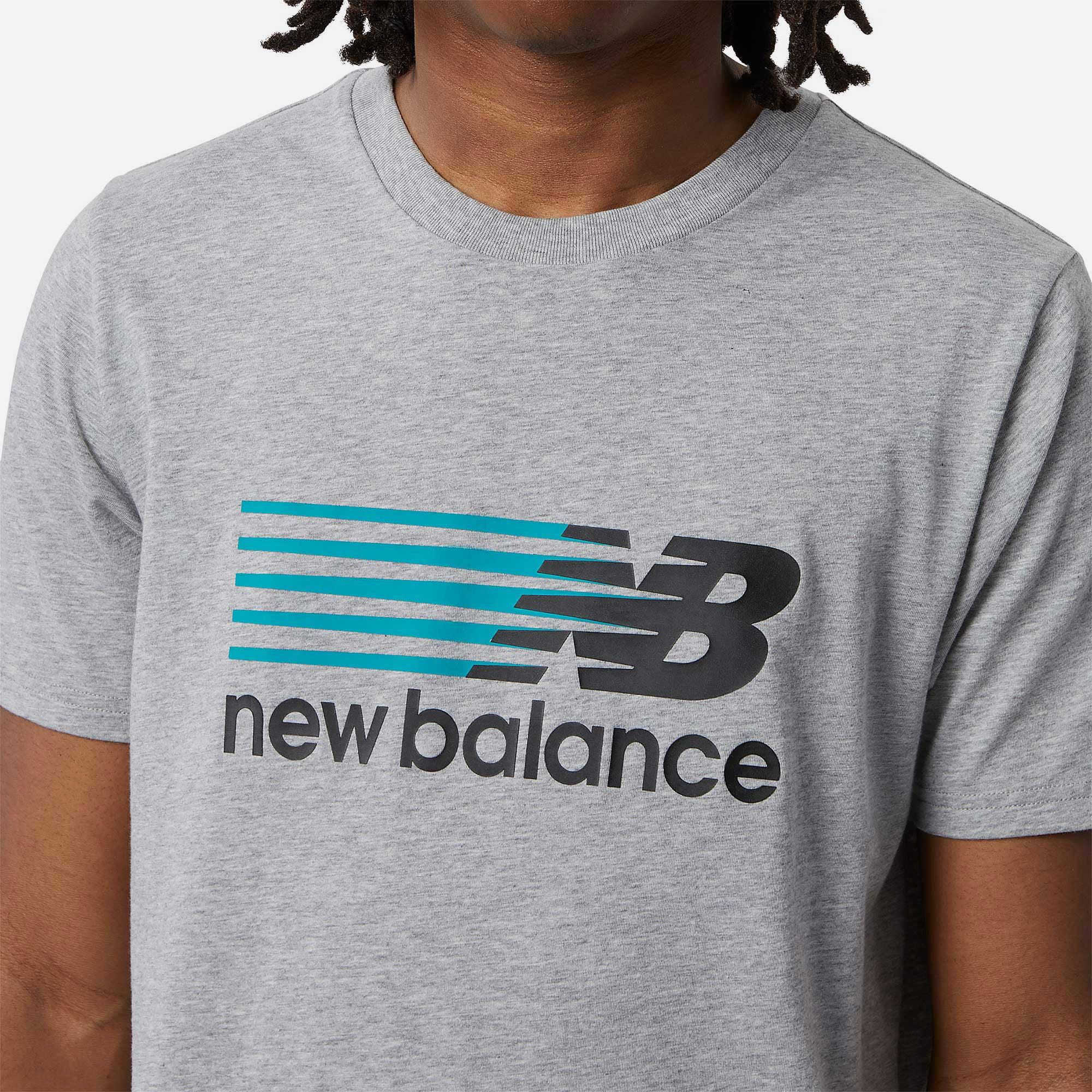 Áo thun thời trang nam New Balance LIFESTYLE T-SHIRT M ATHLETIC GREY - MT23904AG