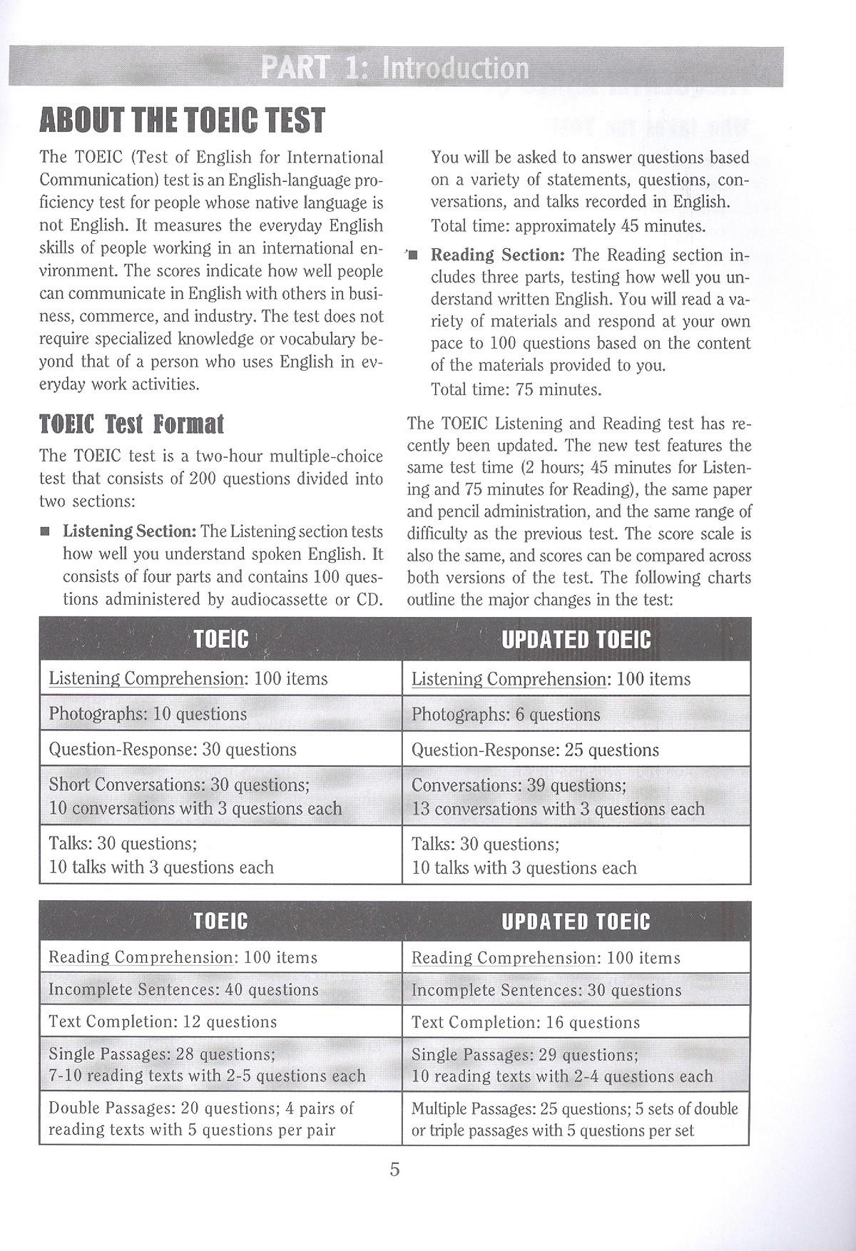 New Toeic: 5 Actual Tests - RC