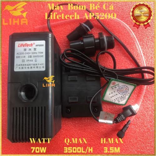 Máy Bơm Nước Hồ Cá Lifetech AP5200 (70W - 3500L/H - 3.5M) - Máy Bơm Nước Bể Cá (Hàng Nhập Khẩu)