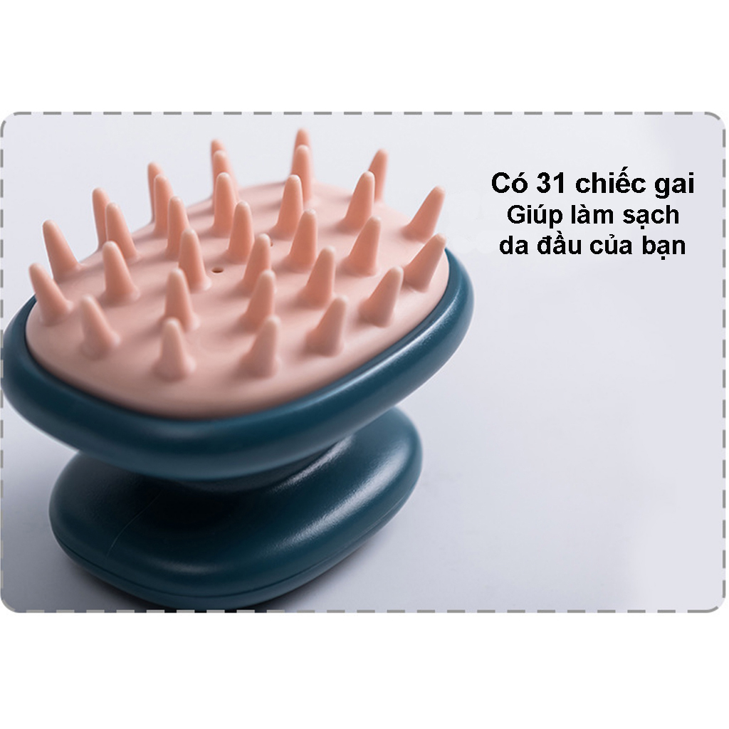 Lược gội đầu bằng silicon Shofuka, Bàn chải mát xa cơ thể, Bàn chải massage da đầu, bàn chải tắm toàn thân