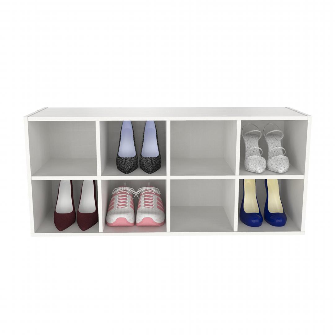 Kệ gỗ để giày hiện đại SMLIFE Roger | Gỗ MDF dày 17mm chống ẩm | D100xR30xC40cm
