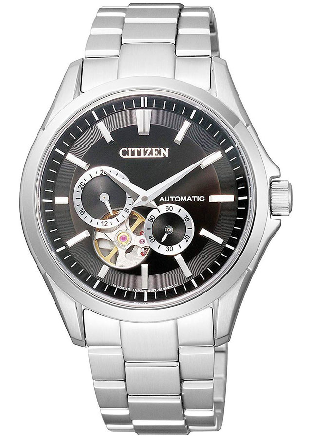 Đồng Hồ Nam Citizen Dây Thép Không Gỉ NP1010-51E - Mặt Đen