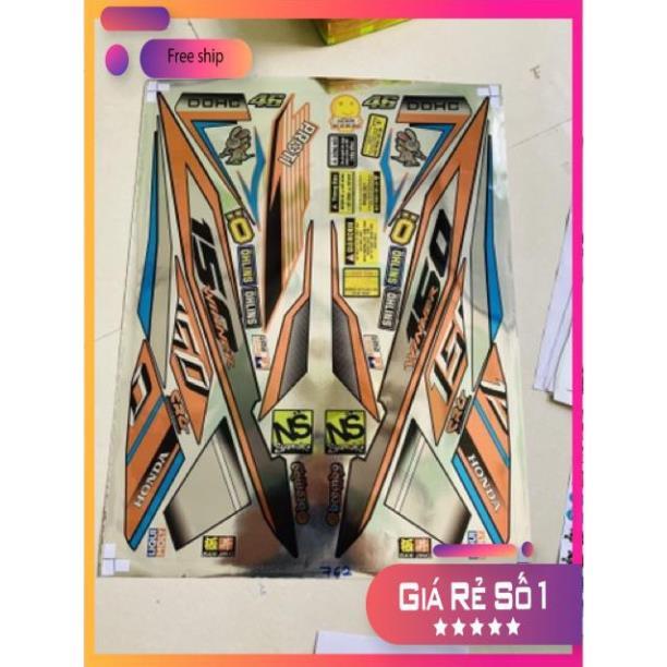 Tem rời honda winner cam đen chất liệu Crom bảo hành màu sắc vĩnh viễn