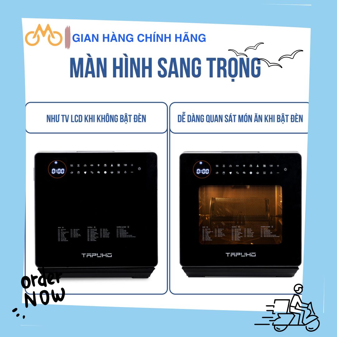 Nồi Chiên Hơi Nước TAPUHO TSF16 Dung Tích 16L 60 Chương Trình Nấu Công suất 1000W - 1800W Bảo Hành 24 Tháng- Hàng Chính Hãng
