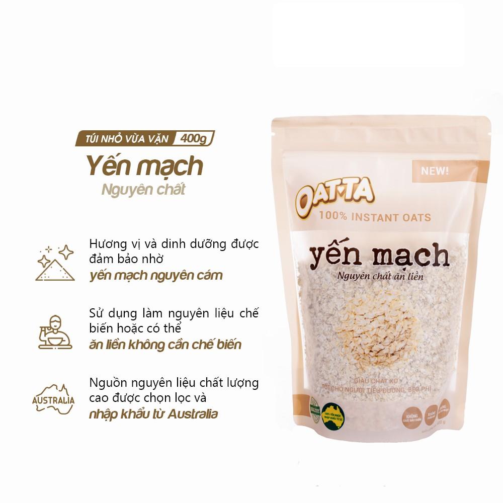 Ngũ Cốc Yến Mạch Nguyên Chất OATTA Thơm Ngon Thích Hợp Cho Người Giảm Cân Túi 400g