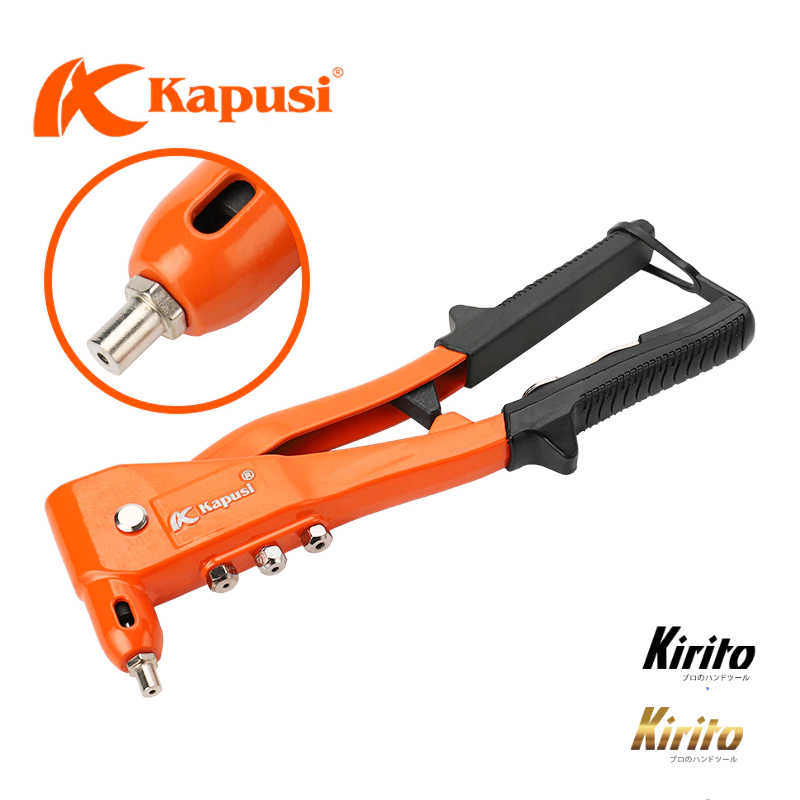 Kìm rút đinh tán cộng lực hãng Kapusi, Kềm rút rive đinh tán nhôm inox tay cầm dài k6801