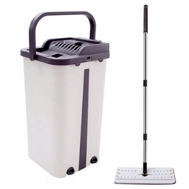 BỘ CHỔI LAU NHÀ 360 ĐỘ TỰ VẮT THÔNG MINH HÌNH CHỮ NHẬT TẶNG KÈM 2 BÔNG LAU - hàng loại 1