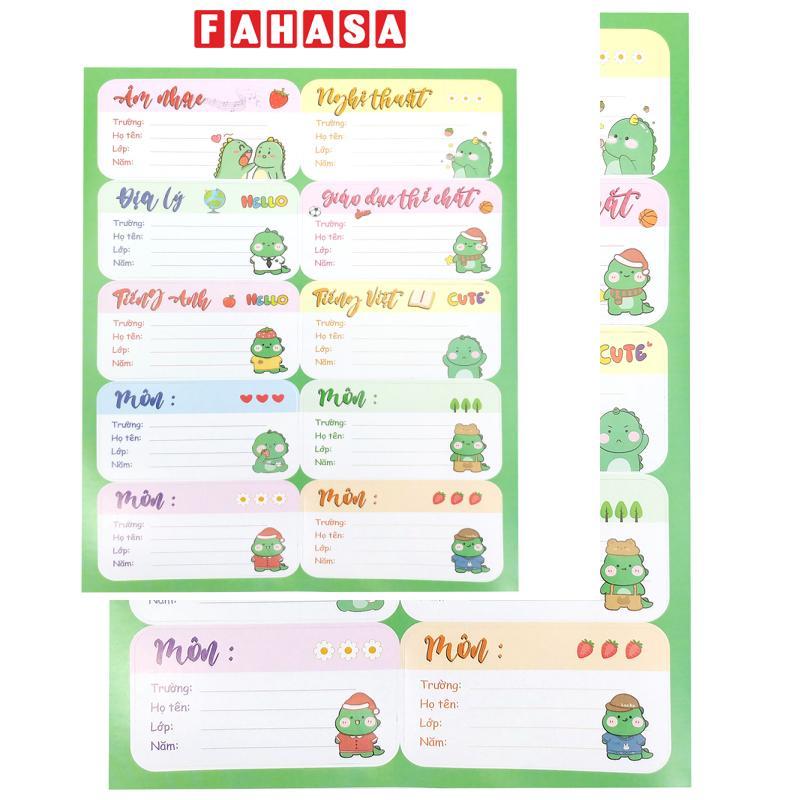Bộ 3 Sticker Nhãn Vở Môn Học - Teenage NV-02