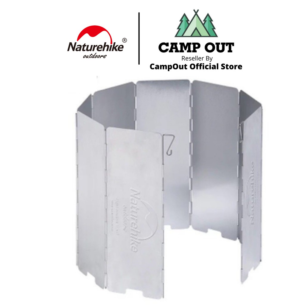 Đồ cắm trại tấm chắn gió bếp Naturehike campoutvn du lịch dã ngoại kín không rỉ sét xếp gấp gọn A125