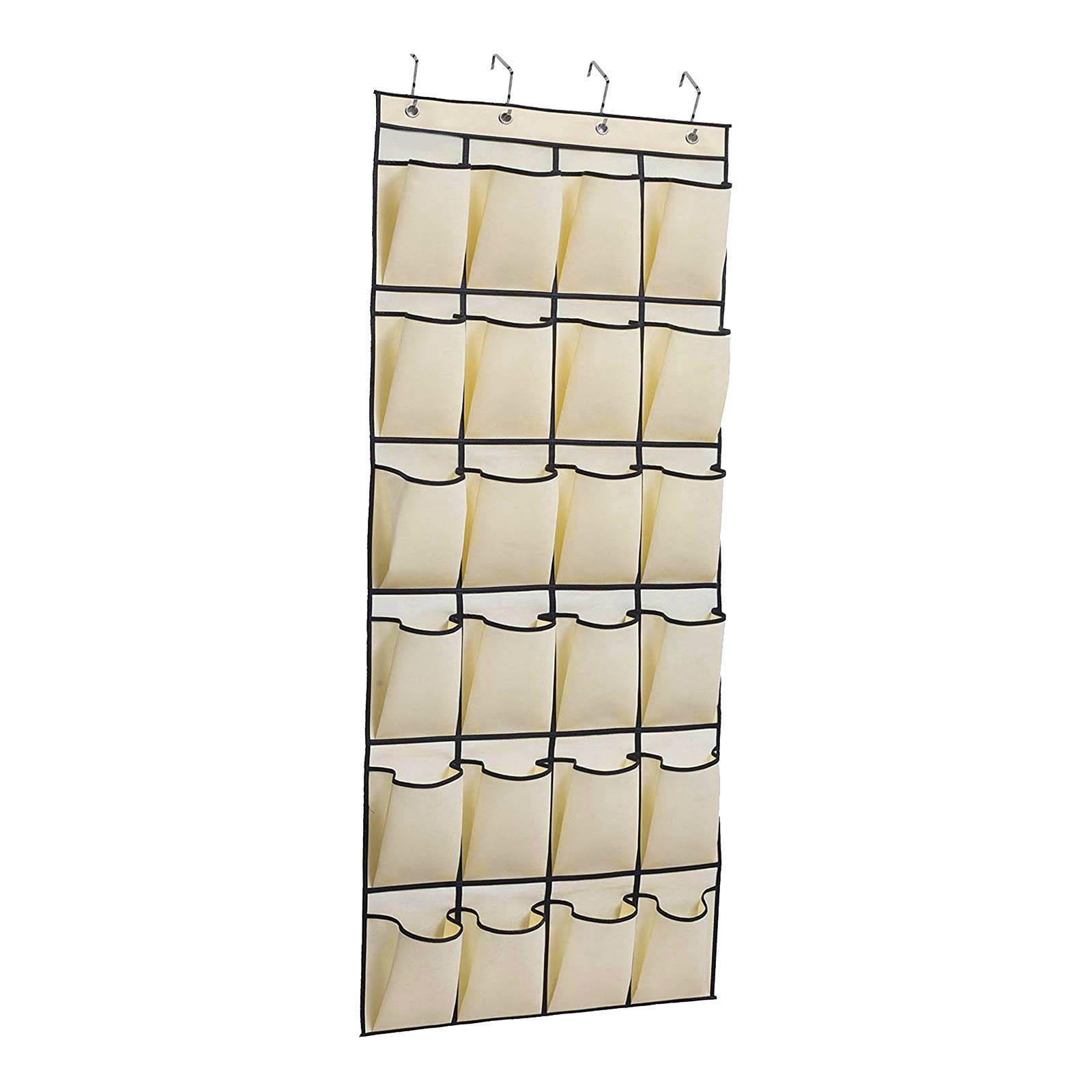 Shoe Organizer 24 Pockets Holder Hanging Space Saver Over The Door for Door