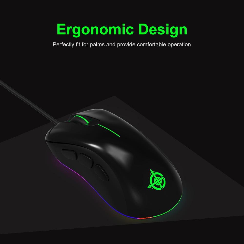 Chuột chơi game có dây MAGIC-REFINER MG10 RGB Light. Chuột chơi game chuyên nghiệp 12400DPI