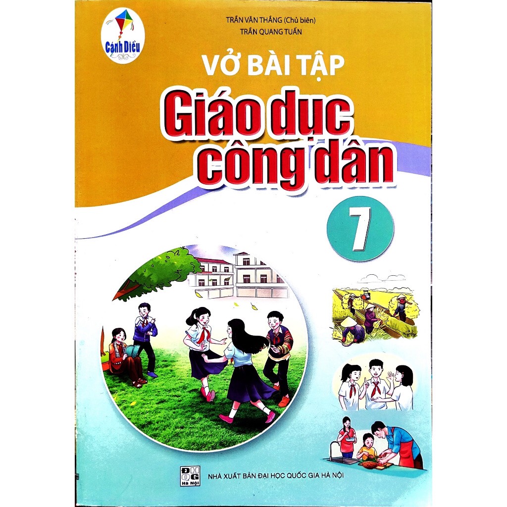 Sách - Vở bài tập Giáo dục công dân 7 Cánh diều và 2 tập giấy kiểm tra kẻ ngang vỏ xanh