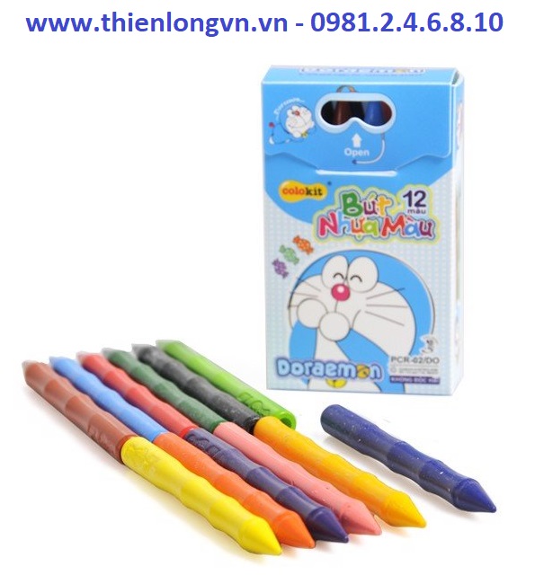 Bút nhựa 12 màu Colokit Doraemon PCR-02/DO