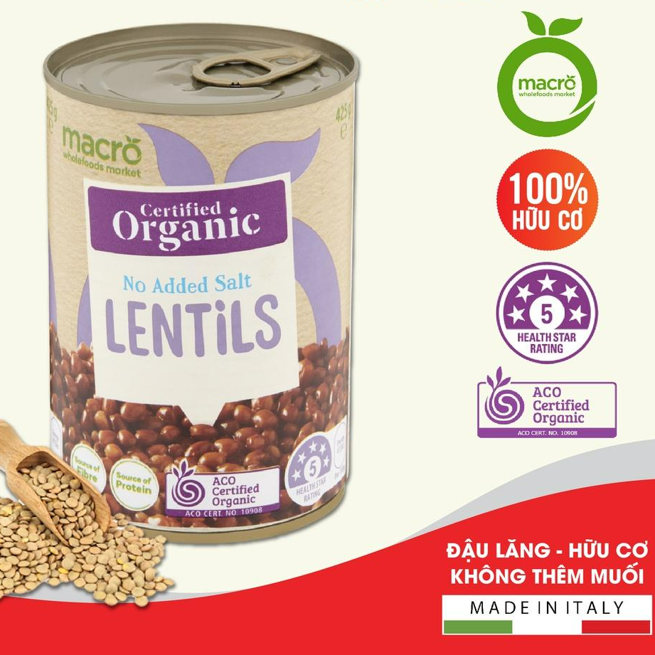 Đậu Lăng Hữu Cơ - Macro Organic Lentils 425g