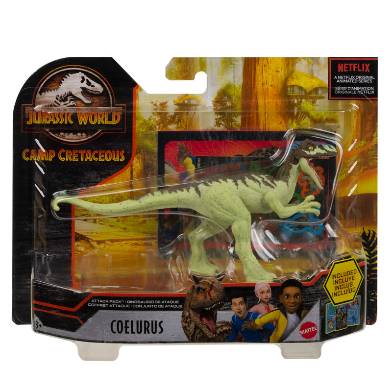 Đồ Chơi Mô Hình JURASSIC WOLRD MATTEL Khủng Long Ăn Thịt Đuôi Rỗng Coelurus HBX29/FPF11