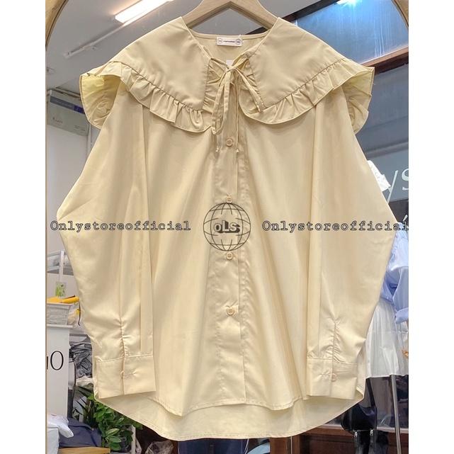 Sơ mi kiểu 2 màu và chân váy 2 tầng