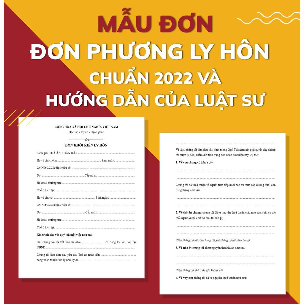 Đơn ly hôn đơn phương chuẩn mới nhất + Hướng dẫn của Luật sư viết đơn, hướng dẫn nộp đơn, hồ sơ, thủ tục ly hôn