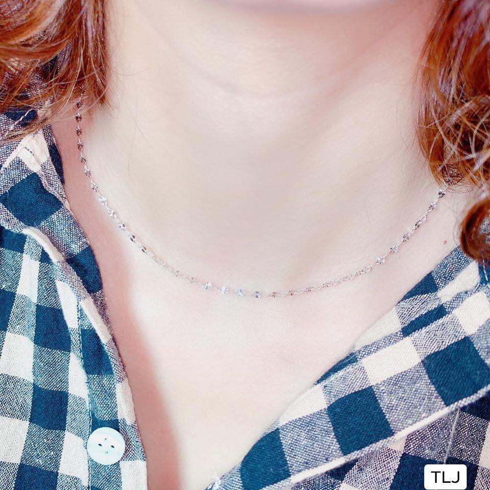 Dây chuyền hoa phay bạc nguyên chất