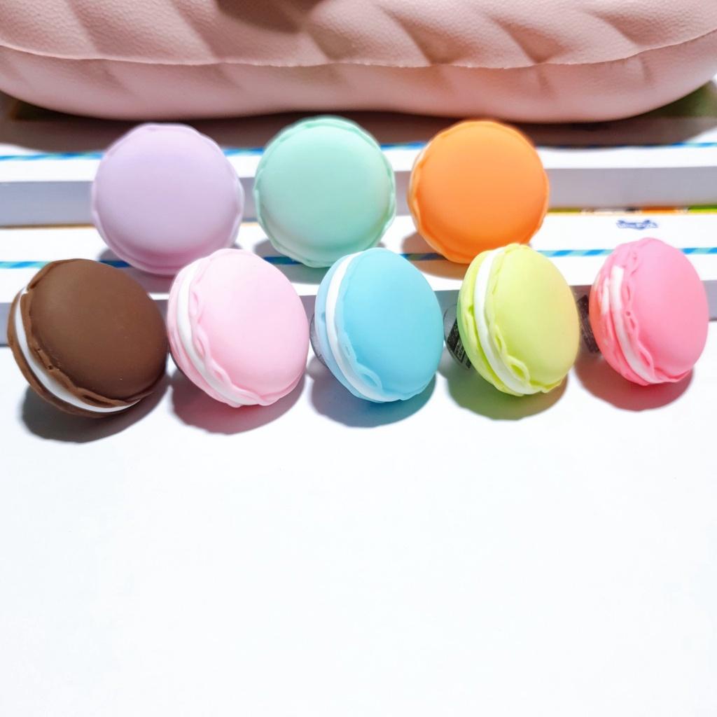 Jibbitz trang trí giày dép nữ/ dép bánh mì mẫu bánh Macaron kẹp kem