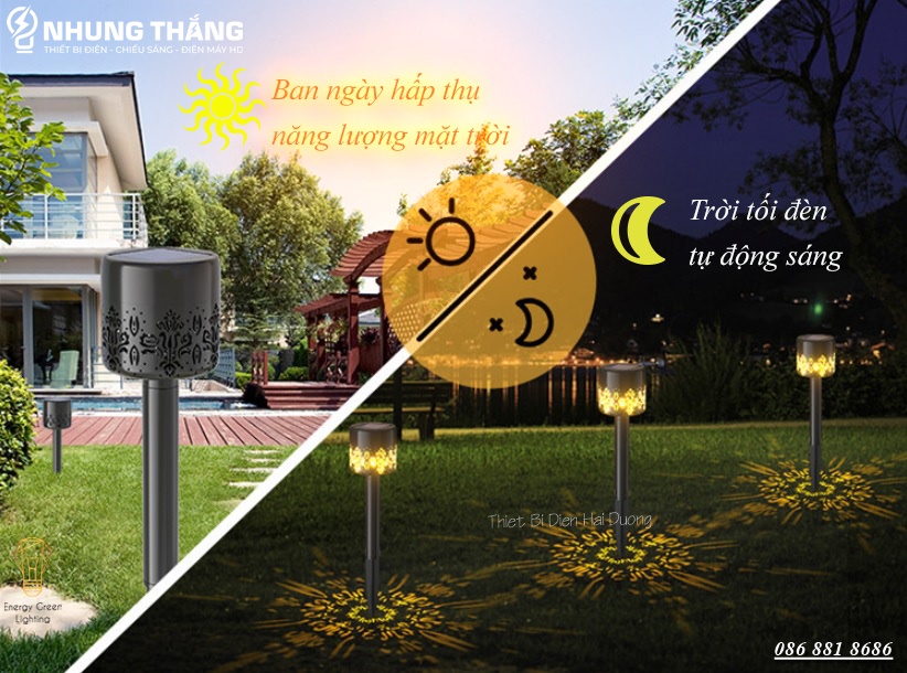 Đèn LED Cắm Cỏ Sân Vườn MT-29 - Sử Dụng Năng Lượng Mặt Trời - Chống Nước IP65 - Chiếu Sáng Lối Đi