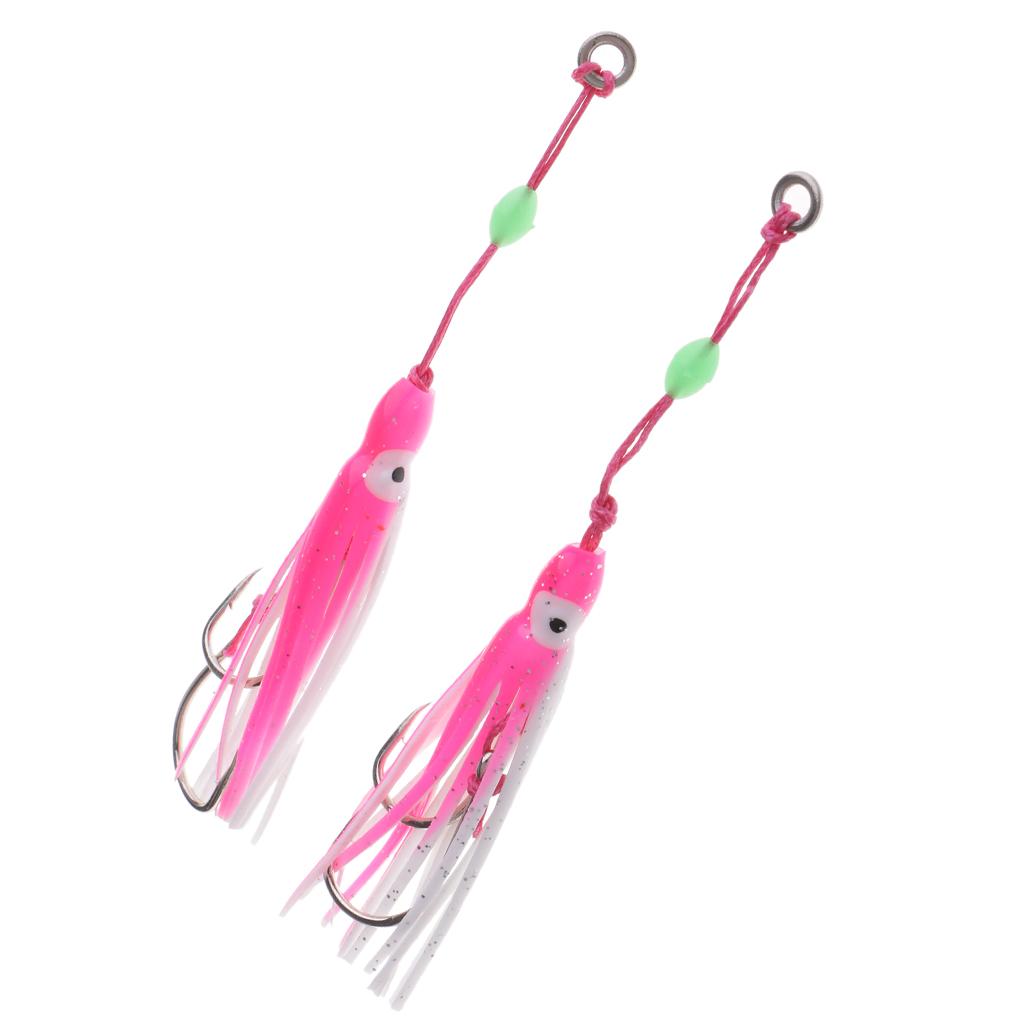 Squid Jig Fishing Lure Saltwater Bait Octopus Skirt with Hooks