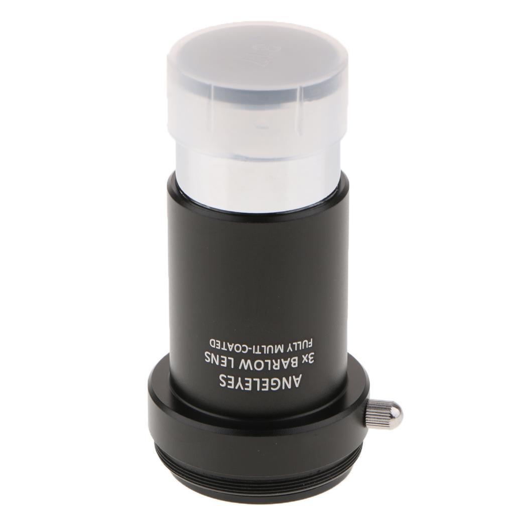 3X Barlow Lens for Astronomy Photography Smart Phone Telescope Mount Adapter