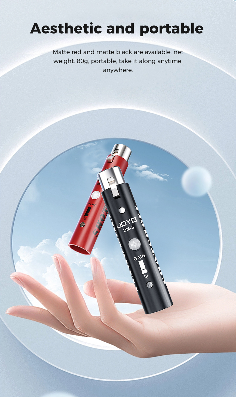 JOYO DM-5 SHOTSHELL Mic Preamplifier - Bộ Khuếch Đại Tín Hiệu Micro Di Động Hiệu Suất Cao - Hàng chính hãng