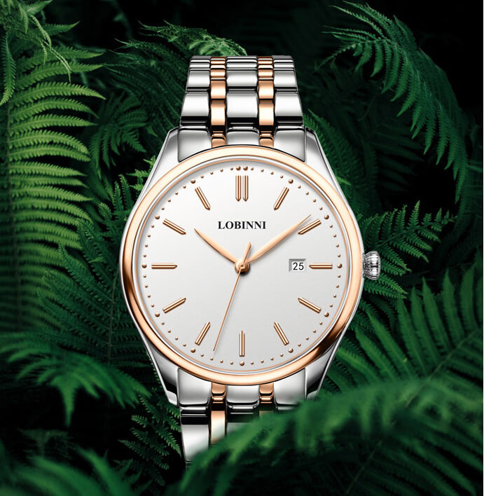 Đồng hồ nữ Lobinni L3017-8 chính hãng Thụy Sỹ ,Kính sapphire ,chống xước ,Chống nước 30m,mặt trắng vỏ vàng dây kim loại thép không gỉ 316L,Máy điện tử (Quartz) ,Bảo hành 24 Tháng,thiết kế đơn giản ,trẻ trung và sang trọng
