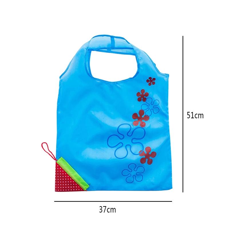 Túi Mua Sắm Gấp Gọn Hình Quả Dâu Chất Liệu Polyester
