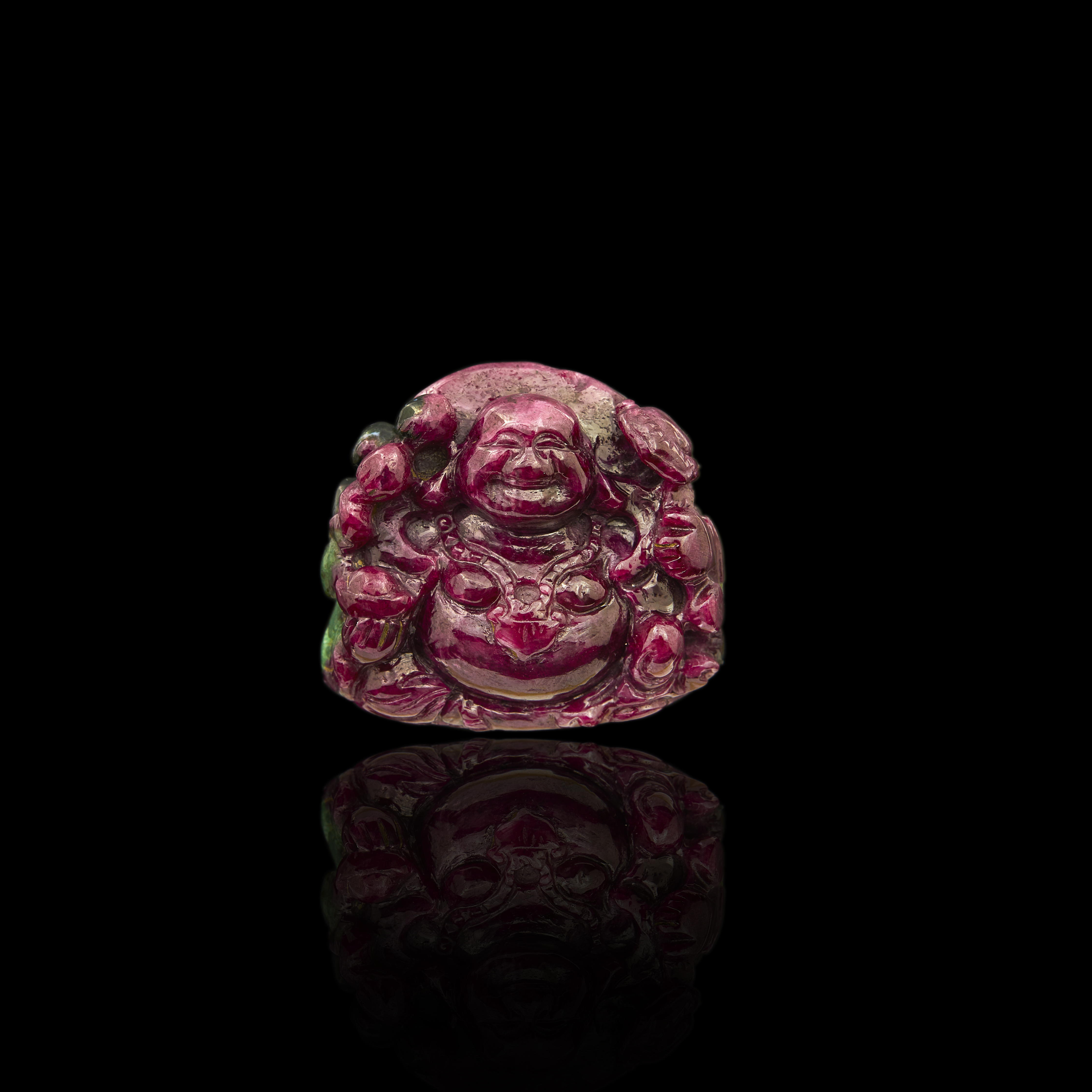 Mặt dây chuyền Phật Di Lặc Ruby #MRB0045 - Tự nhiên thiên nhiên - Cam kết hàng thật 100%