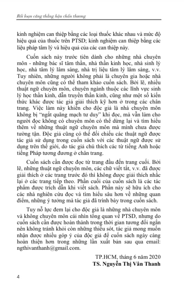 Rối loạn căng thẳng hậu chấn thương PTSD (Posttraumatic Stress Disorder)-Chẩn đoán, Lượng giá, Trị liệu