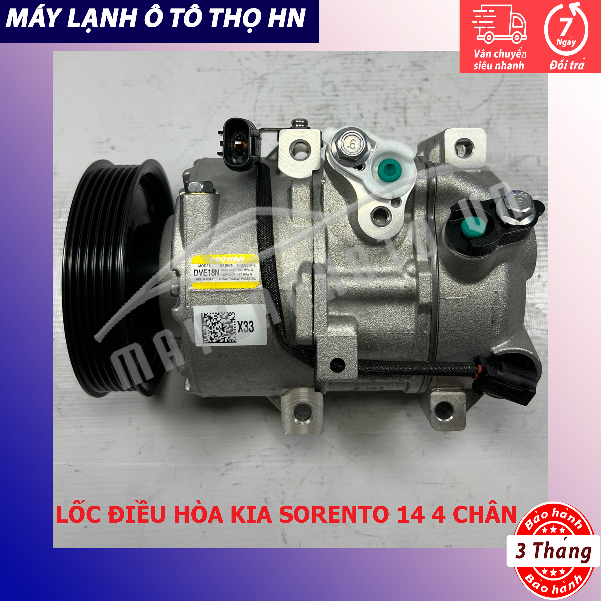 Lốc điều hòa Kia Sorento 2012 2013 2014 2015 2016 Hàn Quốc 13 14 15 16 97701-2P400